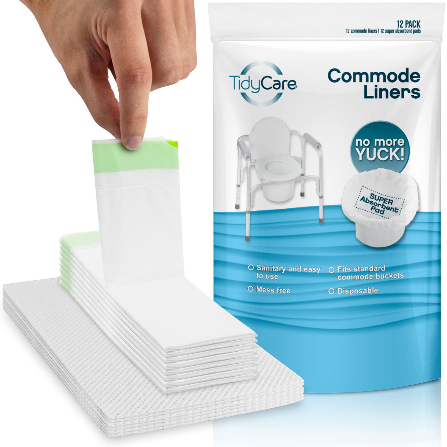 Comfort Wear Disposable Absorbent Liners 25 Pcs 4x10 Inches for